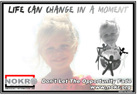 NOKR PSA Poster "Life Can Change In A Moment"