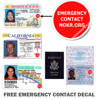 Get your FREE Driver License or Identification Card decals.